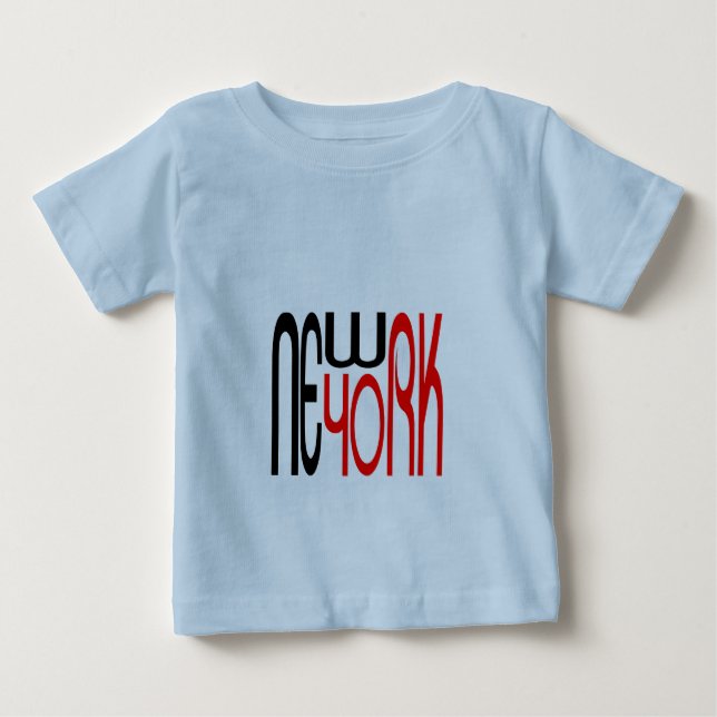 T-shirt Pour Bébé Cool de typographie de New York Tee (Devant)