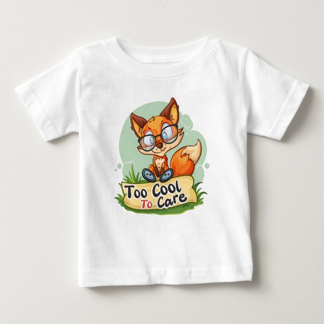T-shirt Pour Bébé Cool Fox Carefree (Devant)