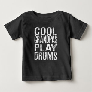 T-shirt Pour Bébé Cool Grandpas Jouer Des Tambours Drôle Pour Le Ba