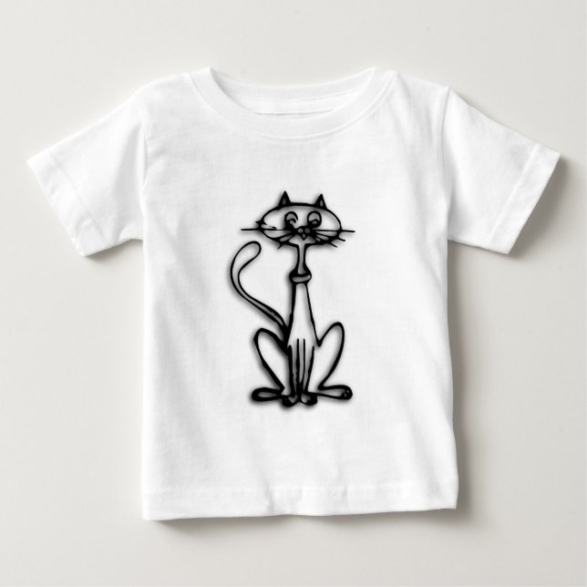 T-shirt Pour Bébé Cool Kitty Cat (Devant)