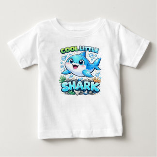 T-shirt Pour Bébé Cool Little Shark Shirt for Boys