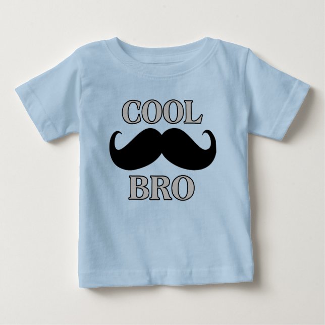 T-shirt Pour Bébé Cool Mustache Bro (Devant)