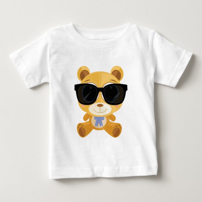 T-shirt Pour Bébé Cool Teddy Bear (Devant)