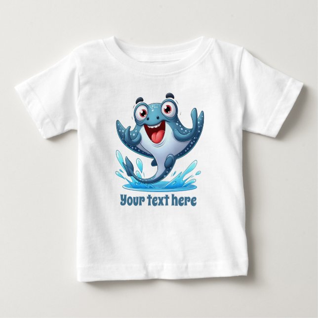 T-shirt Pour Bébé Cool unisex beach ajouter texte stingray (Devant)