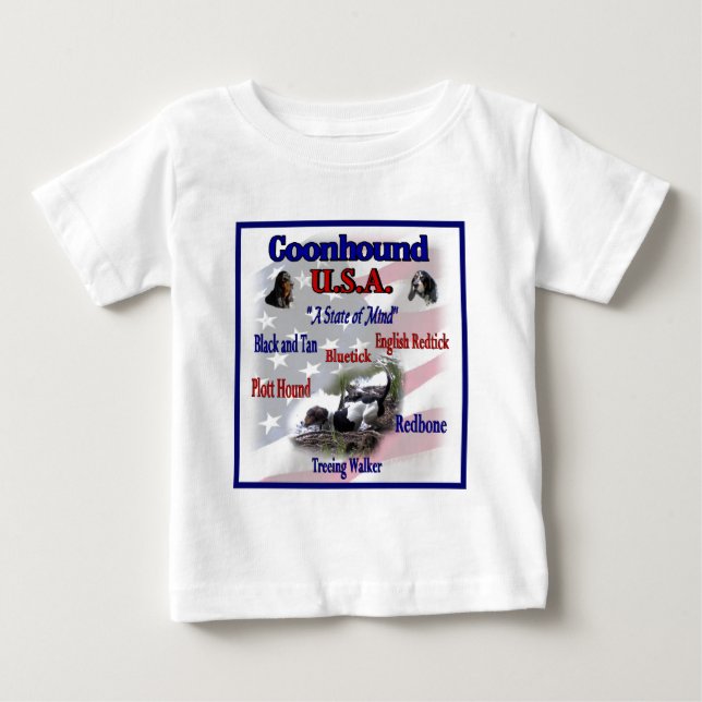 T-shirt Pour Bébé Coonhound États-Unis cadeaux (Devant)