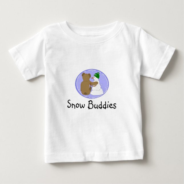 T-shirt Pour Bébé Copains de neige (Devant)