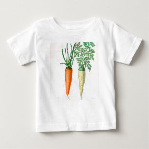 T-shirt Pour Bébé Copie botanique de carottes vintages