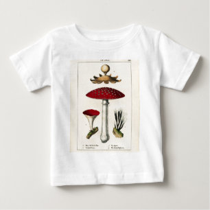 T-shirt Pour Bébé Copie botanique de champignon vintage