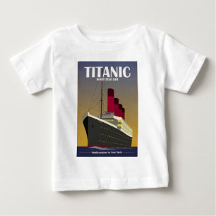 T-shirt Pour Bébé Copie titanique d'art déco de revêtement d'océa