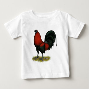 T-shirt Pour Bébé Coq Rouge Noir BB Américain
