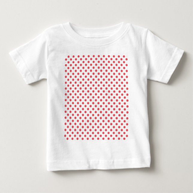 T-shirt Pour Bébé Coral rose Pois par Shirley Taylor (Devant)