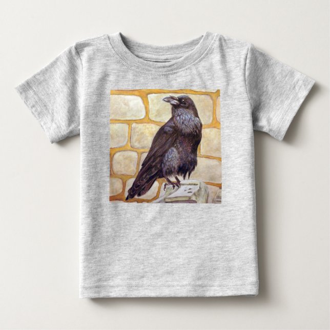 T-shirt Pour Bébé Corbeau (Devant)