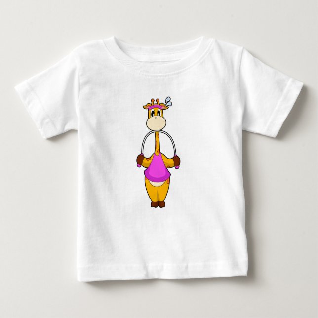 T-shirt Pour Bébé Corde Fitness Giraffe (Devant)