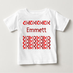T-shirt Pour Bébé Cordes ovales rouges