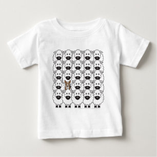 T-shirt Pour Bébé Corgi chez les moutons