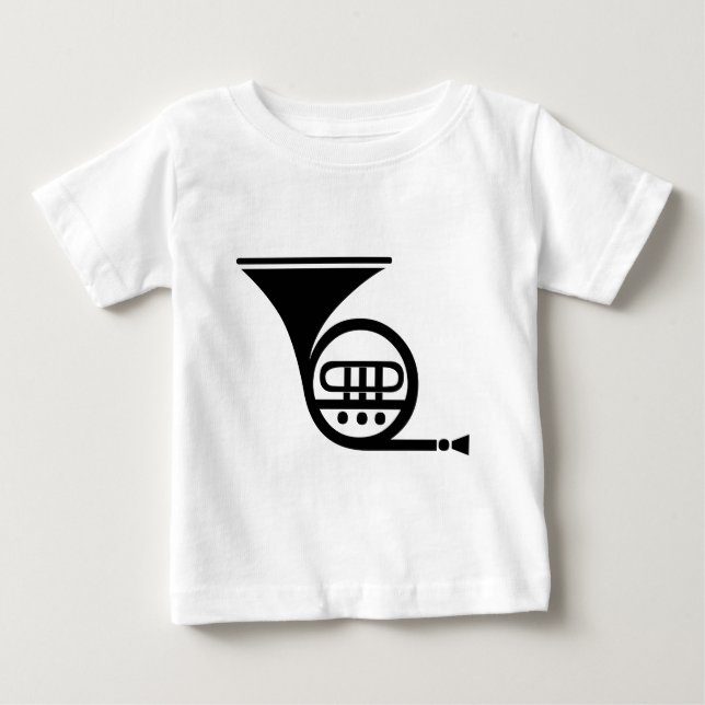 T-shirt Pour Bébé Corne française - Noir (Devant)