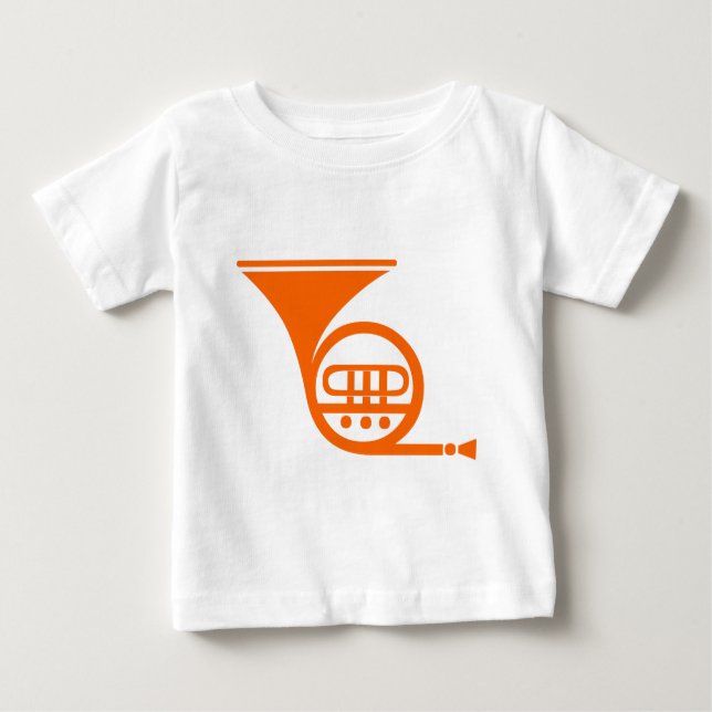 T-shirt Pour Bébé Corne française - Orange (Devant)