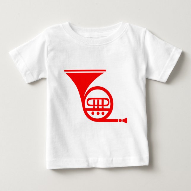 T-shirt Pour Bébé Corne française - Rouge (Devant)