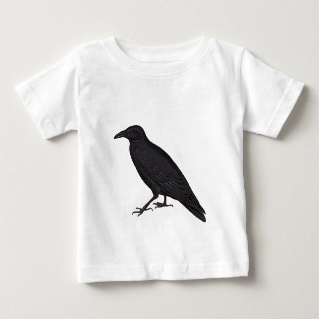 T-shirt Pour Bébé Corneille noire (Devant)