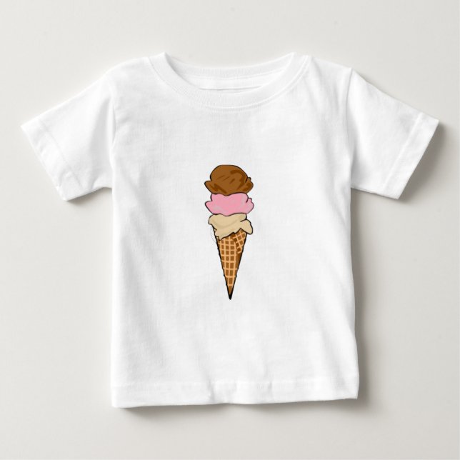 T-shirt Pour Bébé Cornet de crème glacée (Devant)