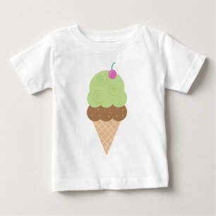 T-shirt Pour Bébé Cornet de crème glacée de chaux