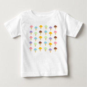 T-shirt Pour Bébé Cornets de crème glacée colorés