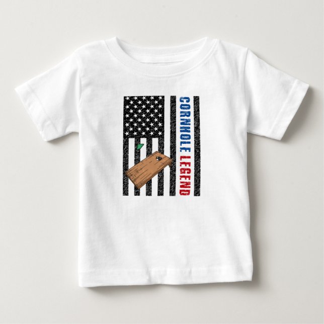 T-shirt Pour Bébé Cornhole Legend USA (Devant)