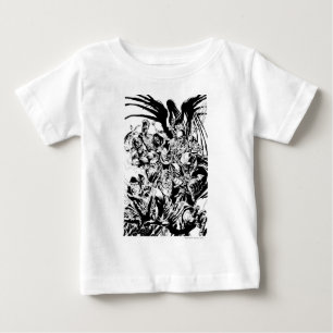 T-shirt Pour Bébé Corps de Lanterne Noire - Noir et Blanc