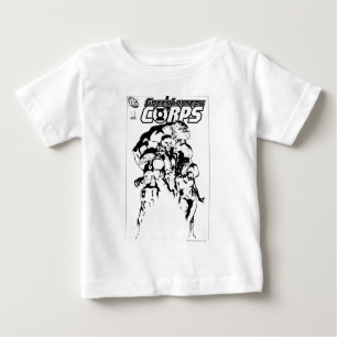T-shirt Pour Bébé Corps vert de lanterne, noir et blanc