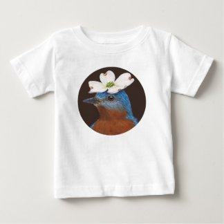 T-shirt Pour Bébé Costume corporel pour oiseaux bleus et bois de chi