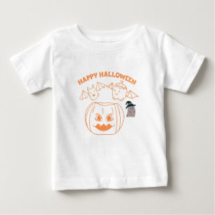 T-shirt Pour Bébé Costume de femme Happy Halloween Vêtements Noir