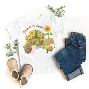 T-shirt Pour Bébé Cottagecore Porcupine Tournesol