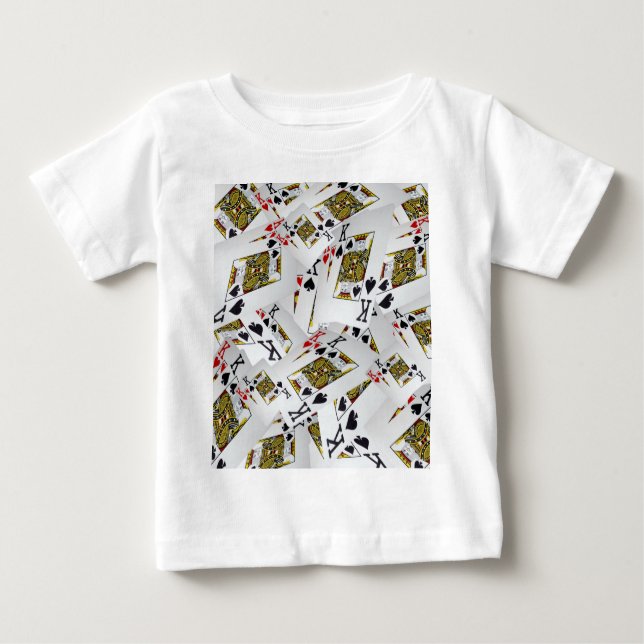 T-shirt Pour Bébé "Couche royale : Une pile de cartes de poker des r (Devant)