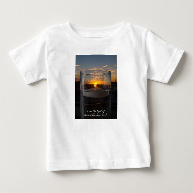 T-shirt Pour Bébé Coucher de soleil aux chandelles (Devant)