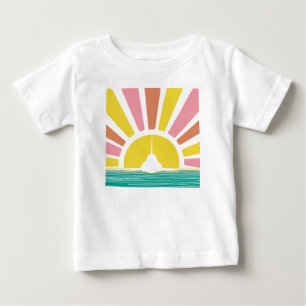 T-shirt Pour Bébé Coucher de soleil du Pastel T-38