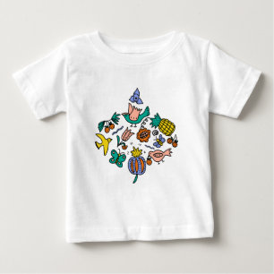 T-shirt Pour Bébé Couleur mignon fruité été