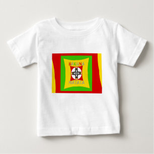 T-shirt Pour Bébé Couleur Rasta rouge or vert