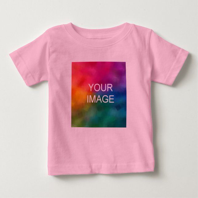 T-shirt Pour Bébé Couleur rose élégante personnalisée Modèle tendanc (Devant)