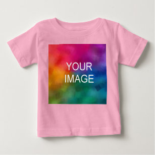 T-shirt Pour Bébé Couleur rose Modèle tendance Ajouter photo