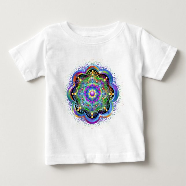 T-shirt Pour Bébé Couleurs de l'Univers Mandala (Devant)