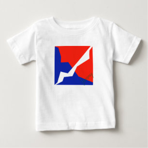 T-shirt Pour Bébé Couleurs du drapeau bleu rouge blanc