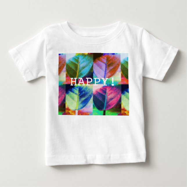T-shirt Pour Bébé Couleurs feuille (Devant)