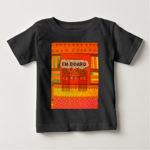 T-shirt Pour Bébé Couleurs traditionnelles d'Afrique rouge dorée Imp