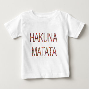 T-shirt Pour Bébé Couleurs Vintages africaines Hakuna Matata