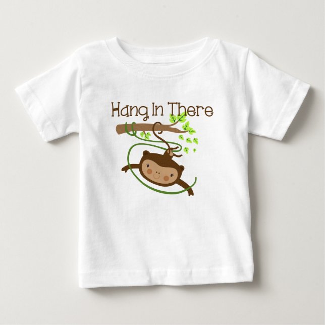 T-shirt Pour Bébé Coup de singe dedans là (Devant)