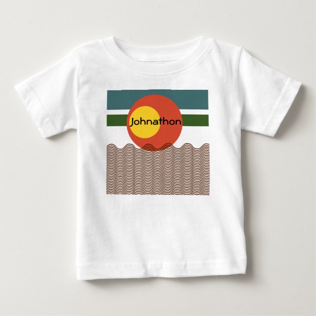 T-shirt Pour Bébé Coup de soleil Abstrait (Devant)