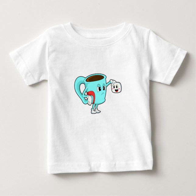T-shirt Pour Bébé Coupe avec café.PNG (Devant)