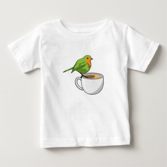 T-shirt Pour Bébé Coupe Bird Coffee (Devant)