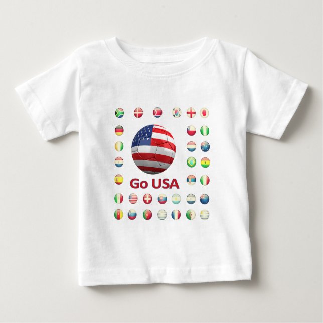 T-shirt Pour Bébé Coupe du monde des Etats-Unis Afrique du Sud 2010 (Devant)