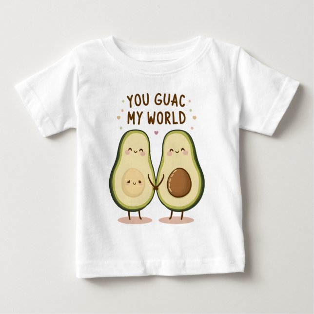T-shirt Pour Bébé Couple Avocado mignon (Devant)